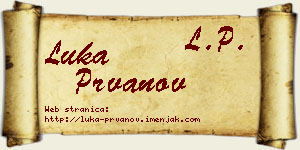 Luka Prvanov vizit kartica